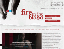 Tablet Screenshot of fireintheblood.com